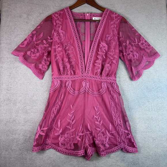 Floral Embroidered Romper Shorts - Picture 8 of 16